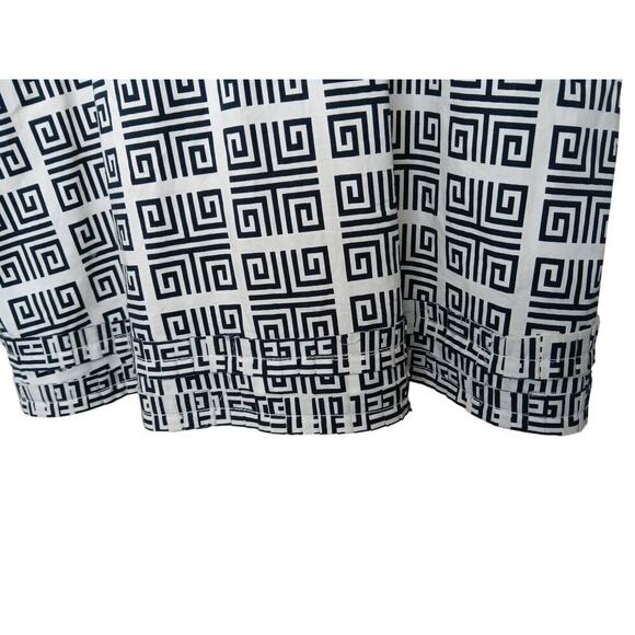 Tory Burch Dress Sz 4 Black White Geometric Print Sleeveless Cotton - Picture 10 of 16